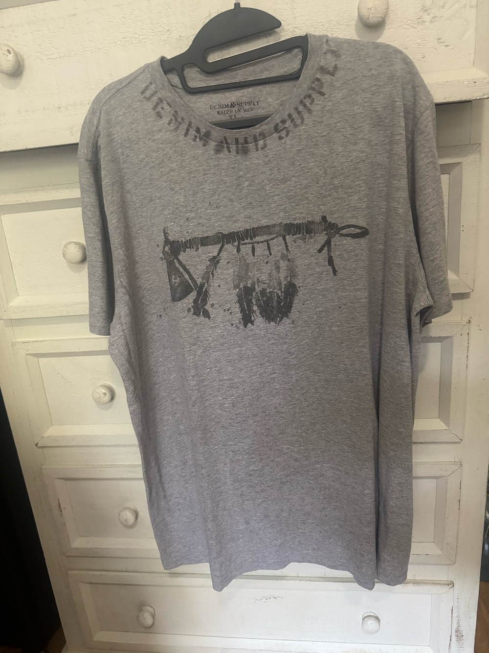 Denim & Supply Ralph Lauren Gray Graphic Short Sleeve Tee